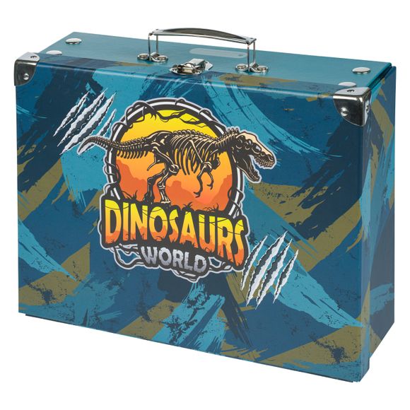 BAAGL 33183 Skladací školský kufrík Dinosaurs World s kovaním
