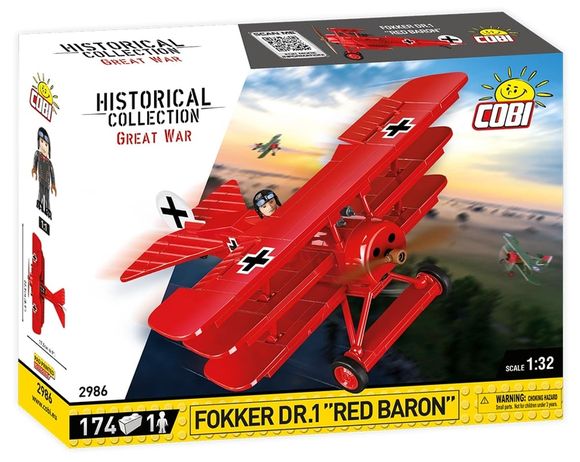 Cobi stavebnica 2986 Great War Fokker Dr. I Red Baron
