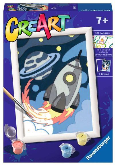 CreArt 236190 Maľovanie podľa čísel - Vesmírna raketa