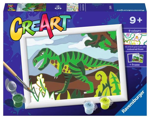 CreArt 236206 Maľovanie podľa čísel - Túlajúci sa dinosaurus