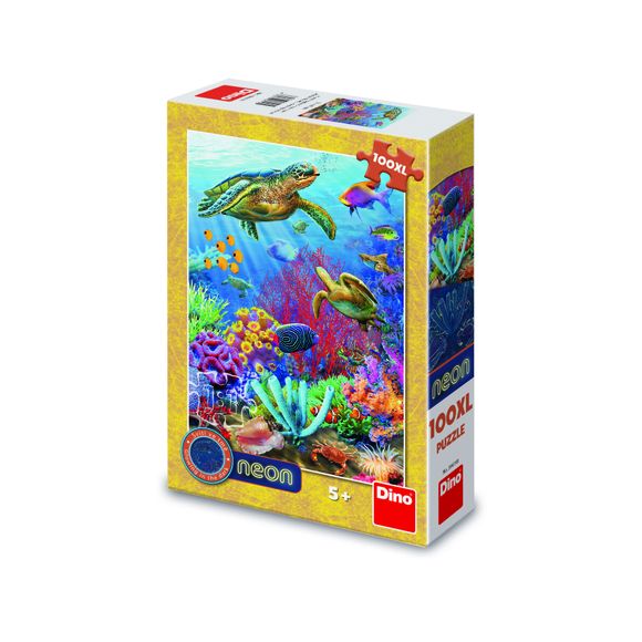 Dino 394193 puzzle 100 XL Neon Podmorský svet