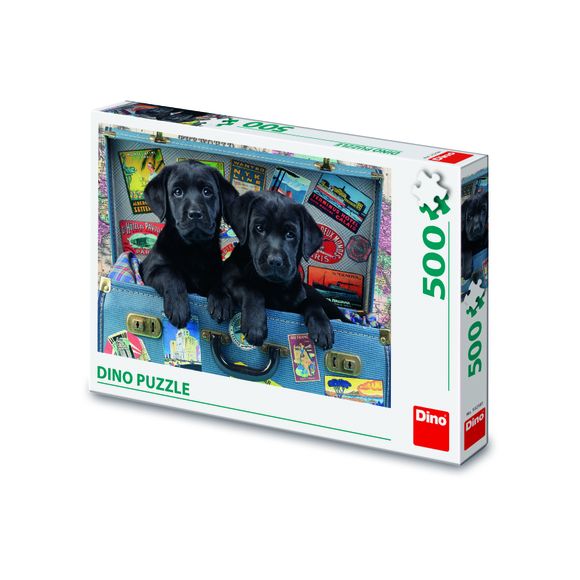 Dino 502581 puzzle 500 Šteniatka v kufri