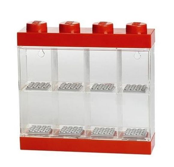 Smartlife LEGO 40650001 zberateľská skrinka pre 8 minifigúrok červerná
