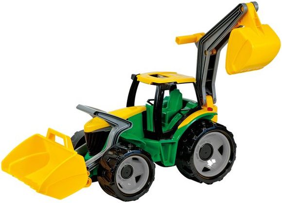 Lena 02080 traktor s lyžicou a bagrom zeleno-žltý 107cm