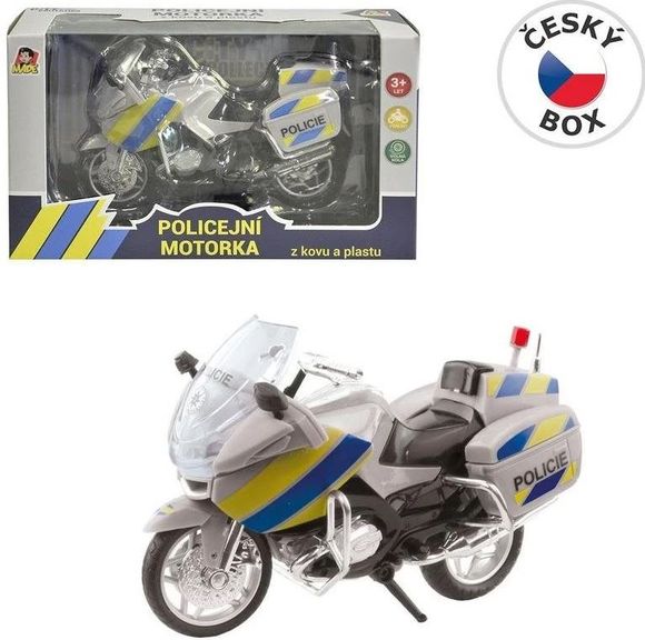 Made 95807 Policajná motorka kovová