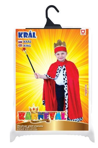 Rappa 199088 Kostým plášť kráľovský detský