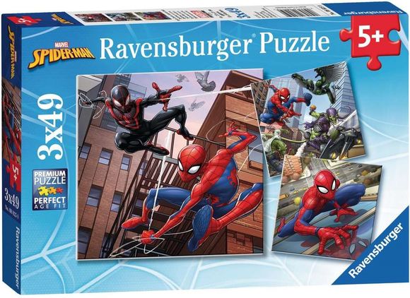 Ravensburger 080250 puzzle 3x49 Spiderman v akcii