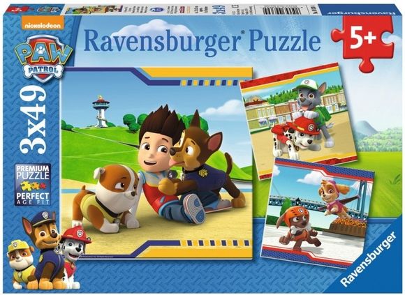 Ravensburger 093694 puzzle 3x49 Tlapková Patrola: Chlpatí hrdinovia