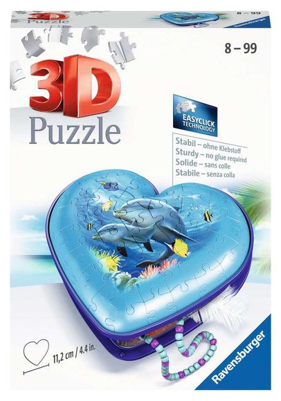 Ravensburger 111725 3D puzzle srdce Podmorský svet 54 dielikov