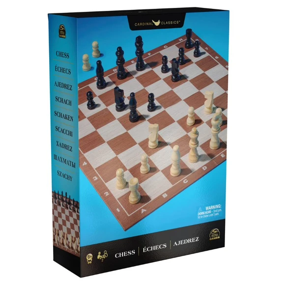 Spin Master Games 36561 Šachy drevené modrá verzia
