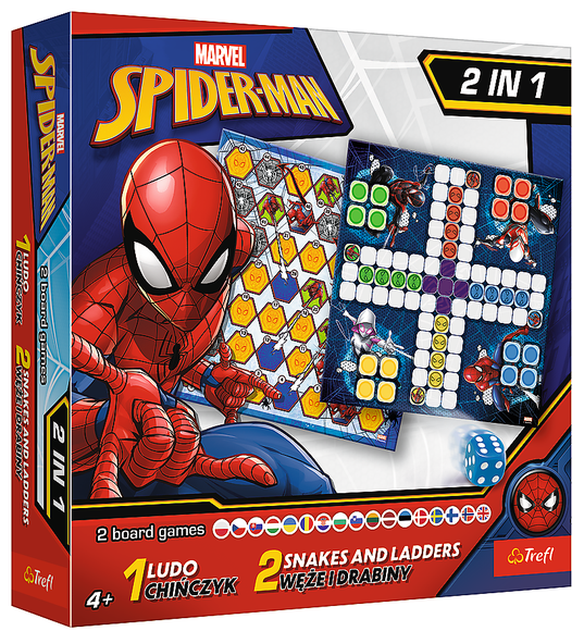 Trefl hra 102419 spoločenská hra 2v1 Spiderman
