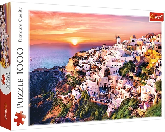 Trefl 110435 puzzle 1000 Západ slnka nad Santorini