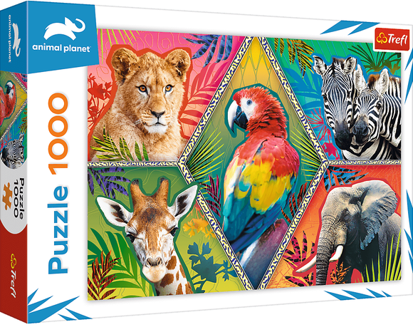 Trefl 110671 puzzle 1000 Exotické zvieratá