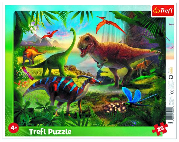 Trefl 131343 puzzle 25 doskové puzzle Dinosaurs