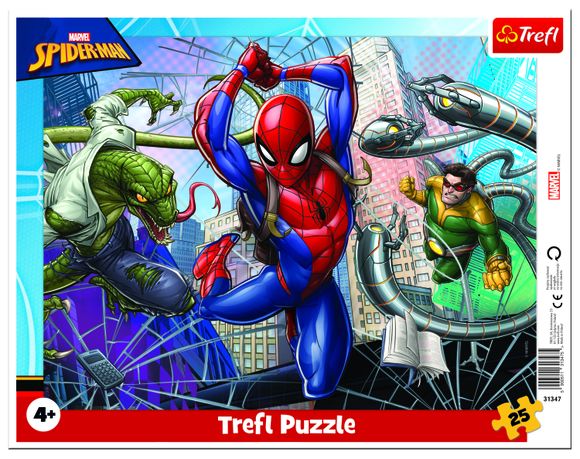 Trefl 131347 puzzle 25 doskové puzzle Statočný Spiderman