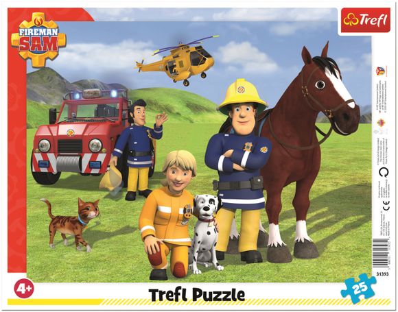 Trefl 131393 puzzle 25 Požiarnik Sam s rámikom
