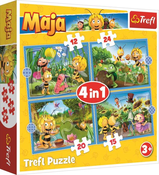 Trefl 134356 puzzle 4v1 Včielka Maja